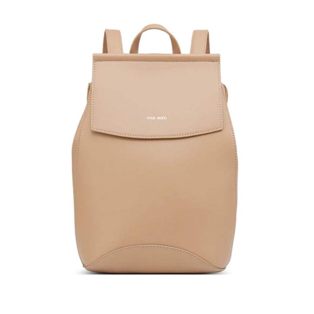 Pixie Mood Kim Backpack Large Convertible | Vegan Leather | Sand Taupe Beige